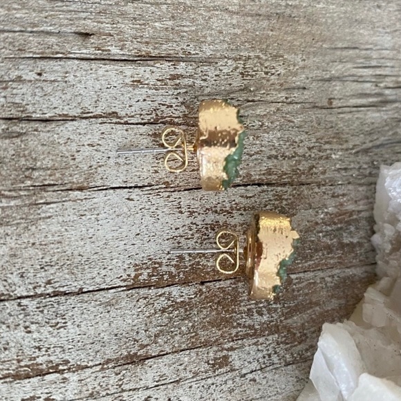 Anthropologie Smokey Druzy Quartz Earrings - Picture 2 of 2